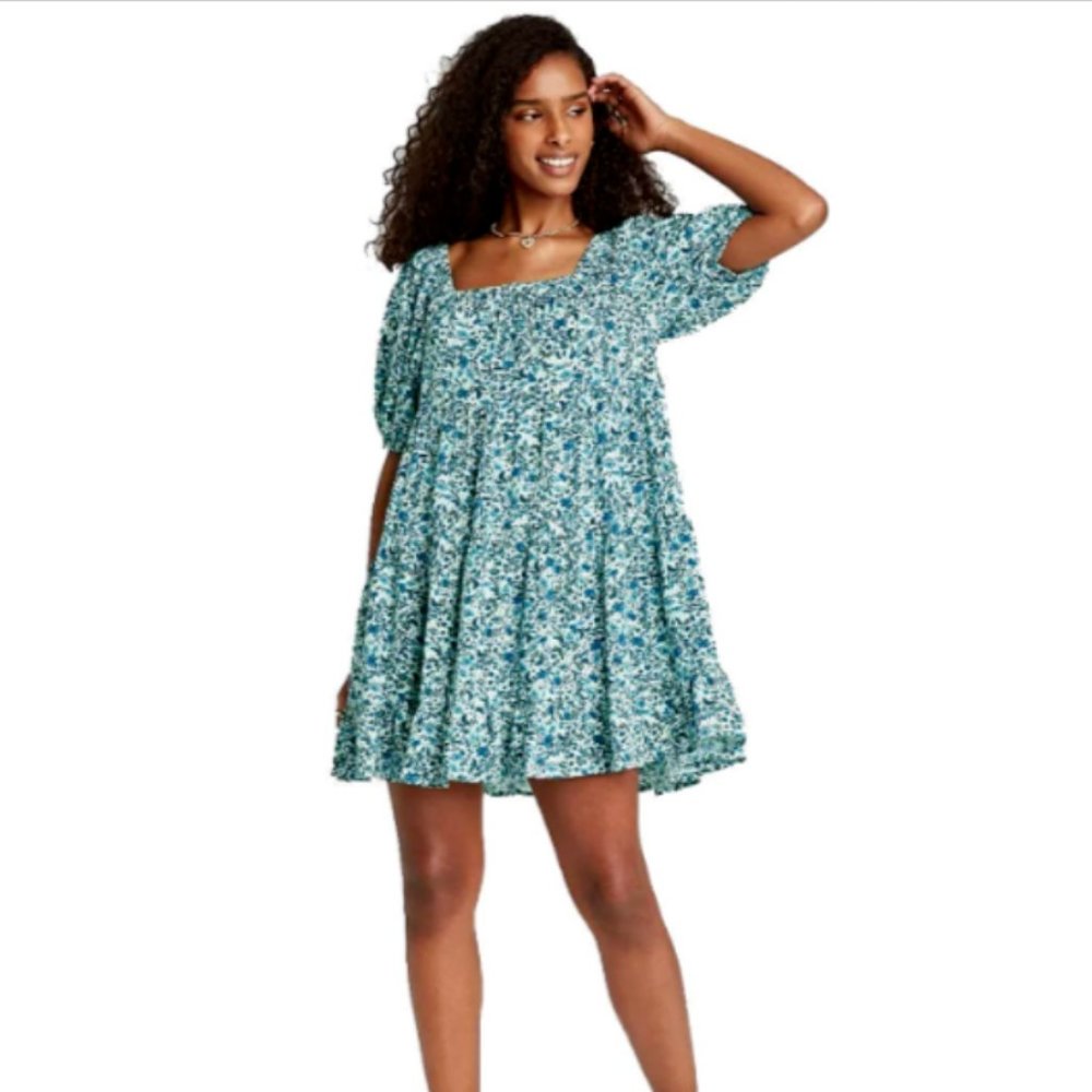 Blue Floral Sundress (never worn)